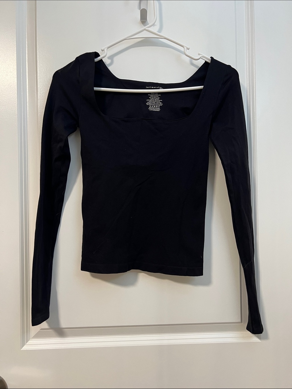 Free People Intimately black long sleeve top